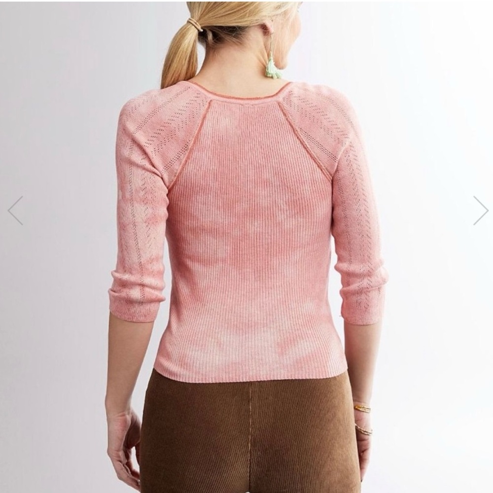 Free People Pink Rory Henley Tie Dye Top NWOT - Picture 3 of 8